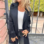Rosanna | Double-Breasted Coat with Knit Sleeves