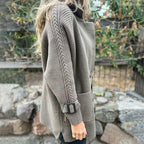 Rosanna | Double-Breasted Coat with Knit Sleeves