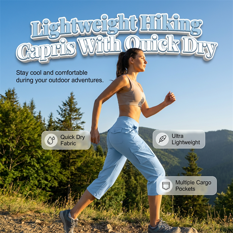 💥✨Limited-time 50% Off ✨Women's Lightweight Cargo Capris🌿 Adventure-Ready Comfort And Style 🌿