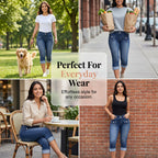 🔥Hot Sale Offers-Women's Slim Fit Stretch Denim Capri Pants