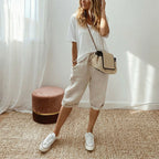 🔥Hot Sale Offers-Women's Casual Cotton Linen Capris