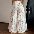 🔥Hot Deals-Women's Floral Print Wide-Leg Pants