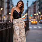 🔥Hot Deals-Women's Floral Print Wide-Leg Pants