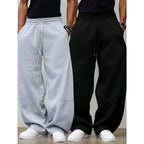 🔥 Heavyweight Comfort | Unisex Wide-Leg Straight-Fit Sweatpants with Drawstring Waist