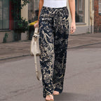 🔥2026 New Arrivals Special Offer-Women's cotton and linen pants with an elastic waistband and a print