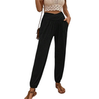 Women's High-Waist Casual Jogger Pants with Pockets