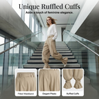 👖 LIMITED-TIME 50% OFF! ✨ Women's Pleated Lantern Pants – Ruffled Cuffs, Drawstring Waist, Flow Wide-Leg 🌸