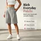 🔥50% off new arrivals-Women's Casual High-Waist Pleated Shorts