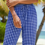 👖💥Surprise Price $34.8!!💥 🌿Women's Summer Plaid Capri Pants✨Light Breathable Cropped Trousers Casual Daily Wear💝