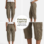 🔥New styles now on sale-Relaxed Casual Cargo Capris