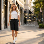 🔥New Arrivals & Best Sellers-High-Waisted Color-Block Casual Shorts