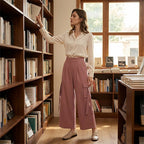 👖Women's Cropped Wide-Leg Cargo Pants – High Waist Street Style Trousers ✨