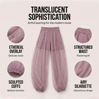 ⌛Limited-Time Offer-Women's Mesh Panel Lantern Pants