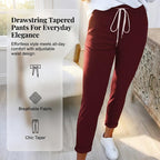 Women's Casual Drawstring Tapered Pants