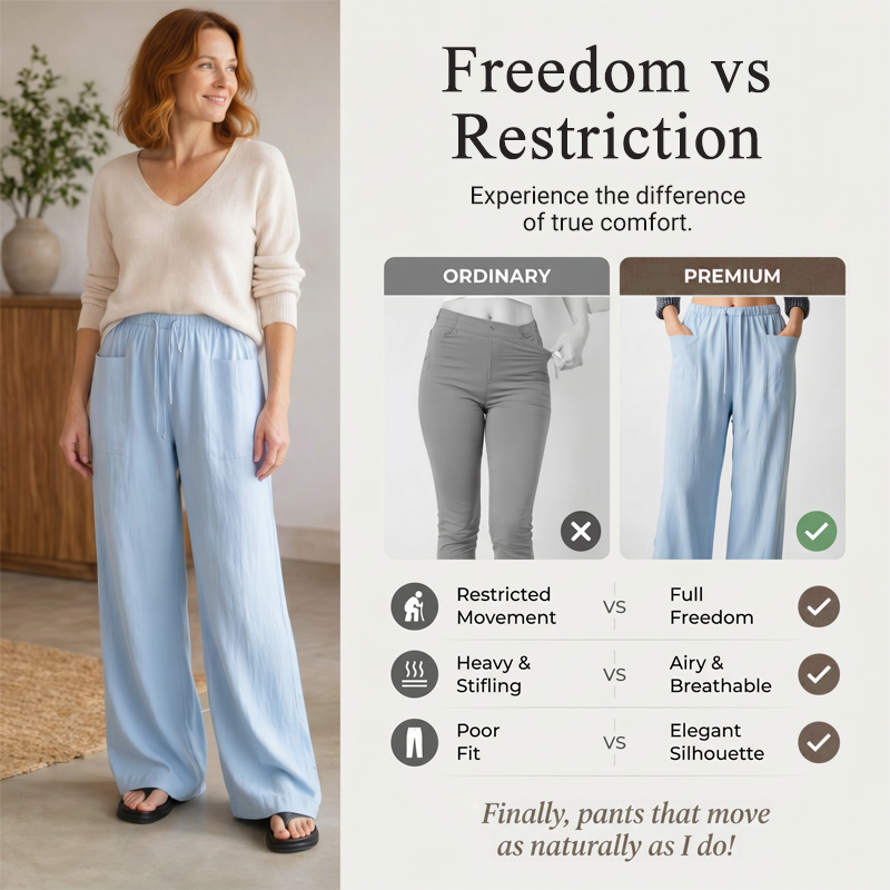 ⌛Limited-Time Offer-Women's High-Waisted Wide-Leg Drawstring Pants