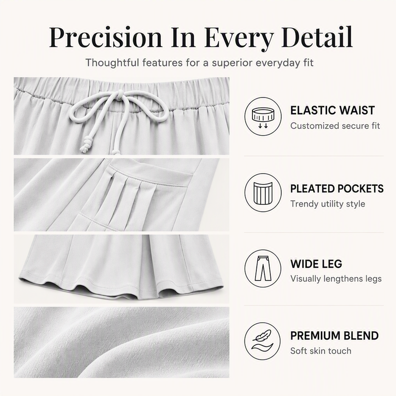 ✨ Easy Everyday Style | Women’s Cotton Linen Wide-Leg Pants