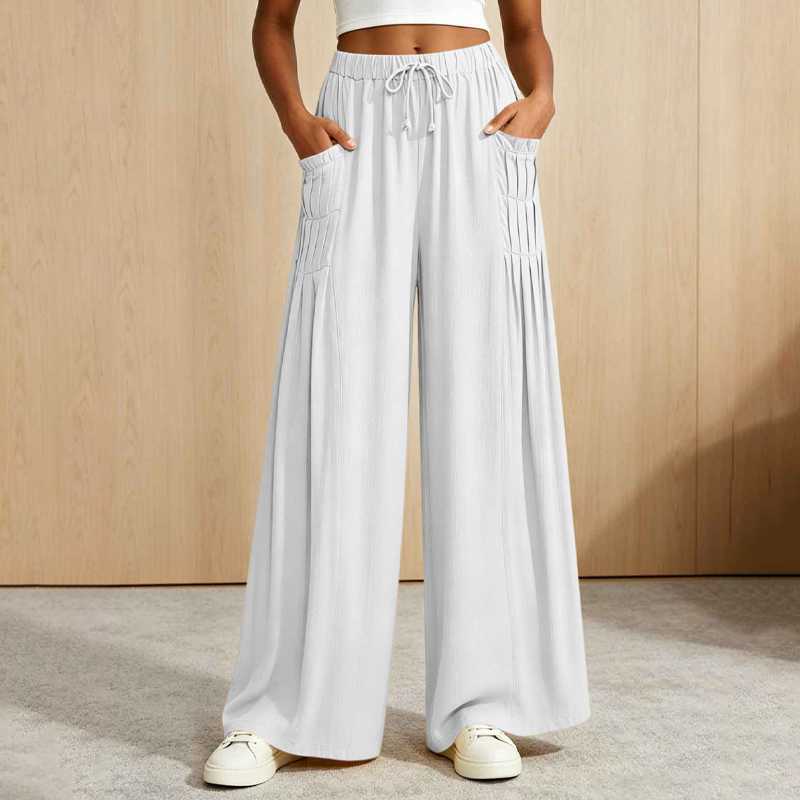 ✨ Easy Everyday Style | Women’s Cotton Linen Wide-Leg Pants