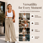 ⌛Limited-Time Offer-Women's Casual Flowy Pleated Wide-Leg Pants