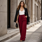 ⌛Limited-Time Offer-Women's Casual Flowy Pleated Wide-Leg Pants