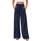 ⌛Limited-Time Offer-Women's Casual Flowy Pleated Wide-Leg Pants