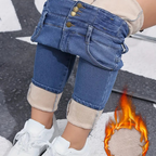 Women's Warm Casual Fashion Jeans