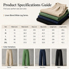 🌿 Effortless Comfort | Women's Cotton-Linen High-Waisted Wide-Leg Pants