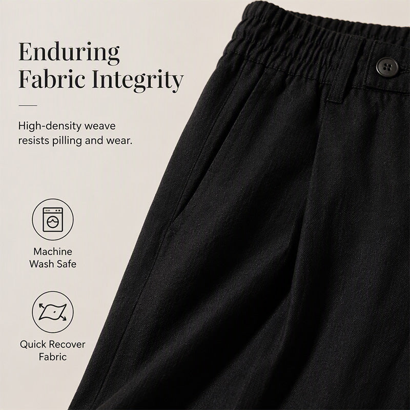 🌿 Effortless Comfort | Women's Cotton-Linen High-Waisted Wide-Leg Pants