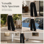 🌿 Effortless Comfort | Women's Cotton-Linen High-Waisted Wide-Leg Pants