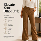 👖Limited-Time Offer- Women's Striped Flared Dress Pants – Flattering Fit Meets Effortless Elegance