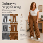 👖Limited-Time Offer- Women's Striped Flared Dress Pants – Flattering Fit Meets Effortless Elegance