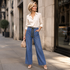 🌸Hot Sale 50% OFF💖Women's Vertical Striped Stretchy Denim Pants