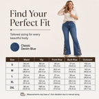 ✨ Flattering Everyday Style | Women's High-Waisted Western Flare Jeans
