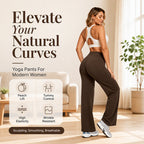 ☁️ All-Day Comfort | Women's High-Waisted Wide-Leg Yoga Pants