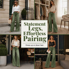 ✨ Flattering Denim Style | Women's Vintage-Wash High-Rise Wide-Leg Jeans