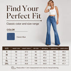 ✨ Standout Denim Style | Women's High-Waisted Rivet-Detail Flare Jeans