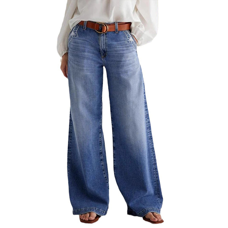 👖 Vintage Denim Appeal | Women’s High-Waist Wide-Leg Jeans