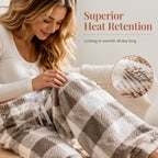 ⌛Limited-Time Offer-Women's Plush Plaid Wide-Leg Pants
