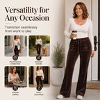 ✨ Retro Meets Comfort | Women’s Velvet Drawstring Flare Pants