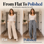 ⌛Limited-Time Offer-Women's Casual Plaid Straight-Leg Pants