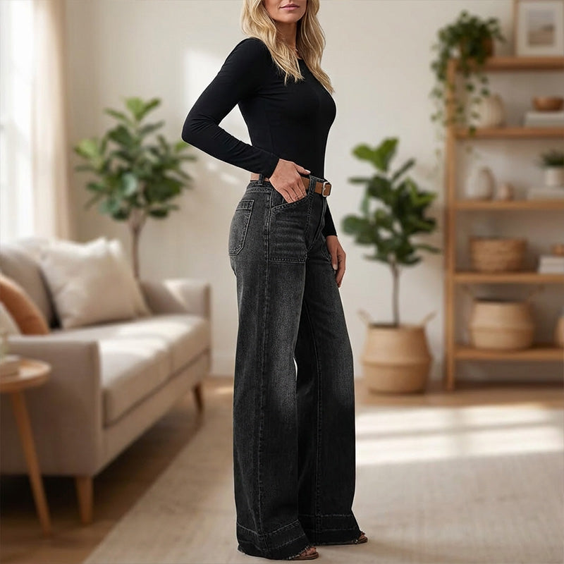 ⌛Limited-Time Offer-Women's Retro Flare Jeans with Pockets