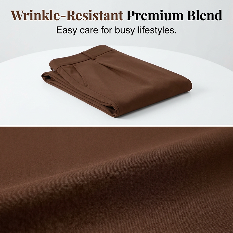 ✨ Polished Comfort | Women's High-Waist Pleated Wide-Leg Trousers with Deep Pockets