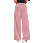 ✨ Polished Comfort | Women's High-Waist Pleated Wide-Leg Trousers with Deep Pockets