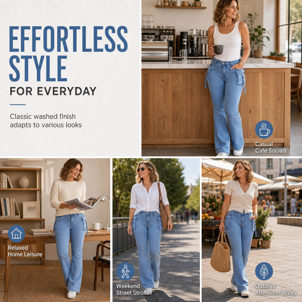 ✨ Elevated Everyday Style | Women's Belted Wrap-Front Midi Dress with Long Sleeves