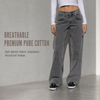 👖 Retro Denim Comfort | Women's High-Waisted Relaxed Straight-Leg Jeans with Vintage Wash
