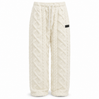 🔥 Cozy Everyday Comfort | Women’s Flannel-Lined Embossed Straight-Leg Lounge Pants
