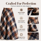 ✨ Timeless Plaid | Women’s High-Waisted Plaid Long Skirt