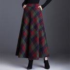 ✨ Timeless Plaid | Women’s High-Waisted Plaid Long Skirt