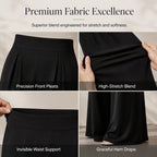 💼 Polished at Work, Effortless After | Women's Pleated High-Waist Wide-Leg Pants