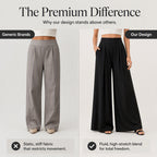 💼 Polished at Work, Effortless After | Women's Pleated High-Waist Wide-Leg Pants