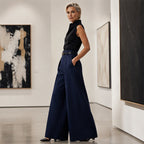 👖 Flattering High Rise, Elegant Drape | Women's Wide-Leg Pants